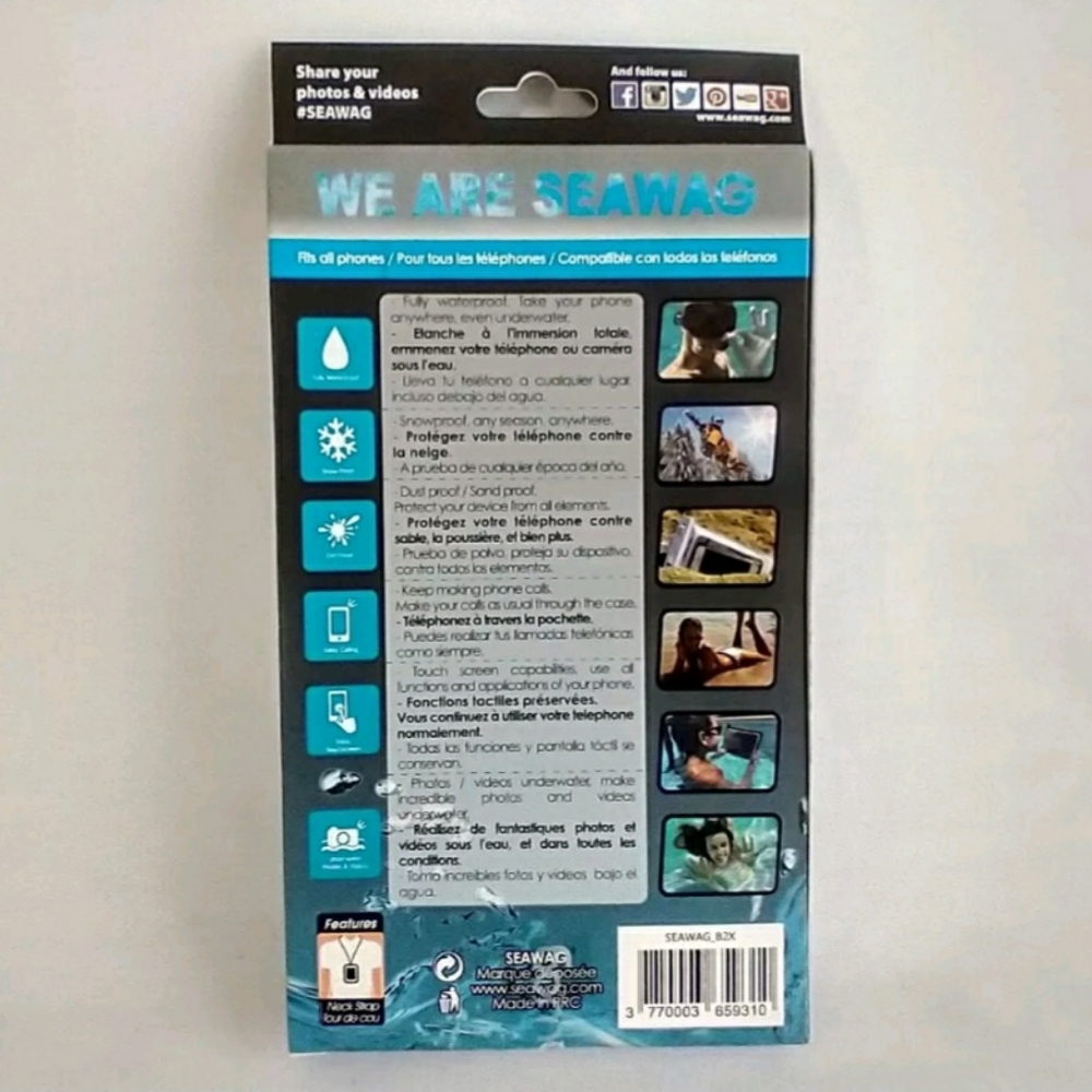 Marine Sports 4894BBL 80 FT SEAWAG Waterproof Case Universal Size Black Case ...